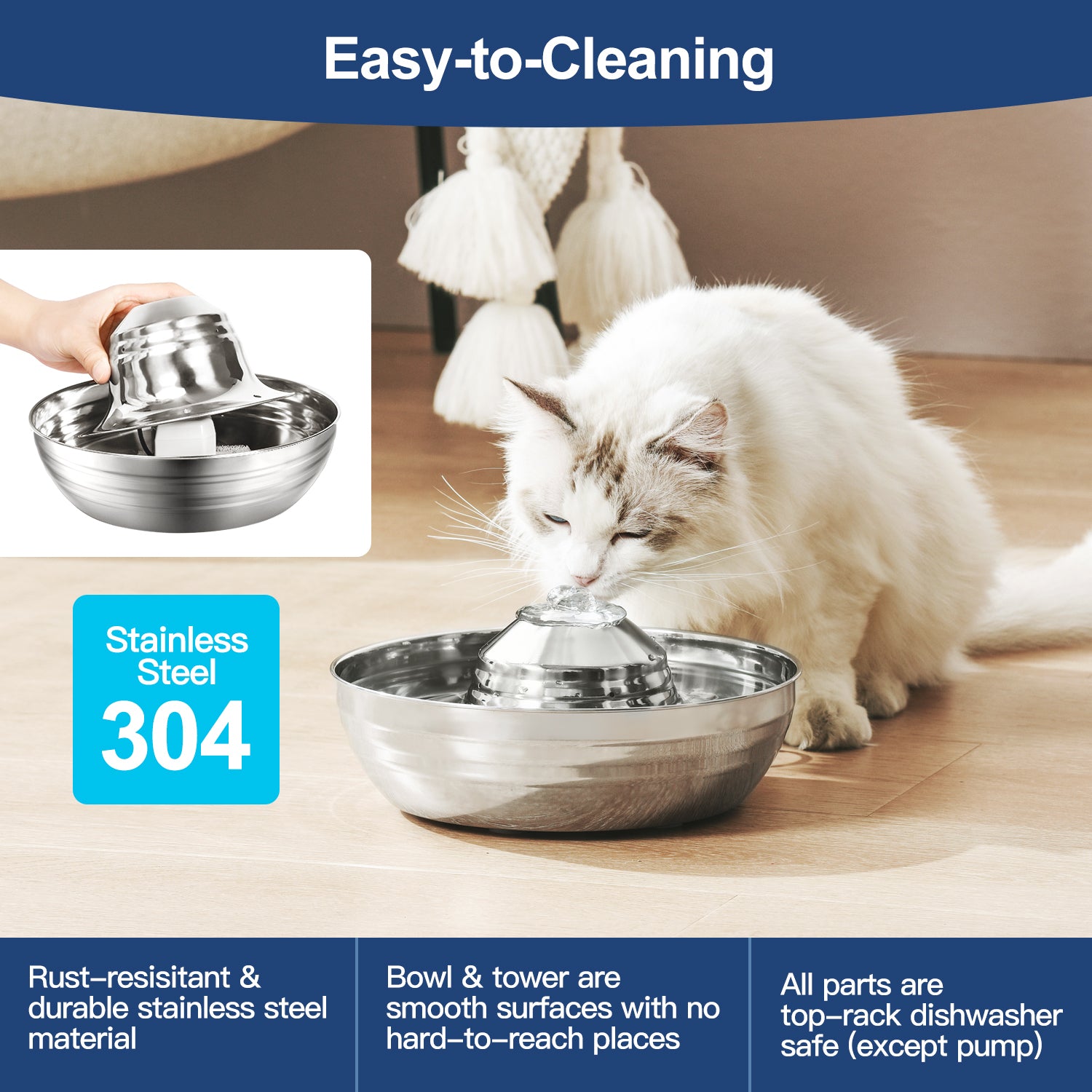 YES4PETS 2L Automatic Electric Pet Water Fountain Dog Cat Stainless Steel Feeder Bowl Dispenser Pet Care > Dog Supplies > Dog Bowls, Feeders & Waterers Woofy and Whiskers