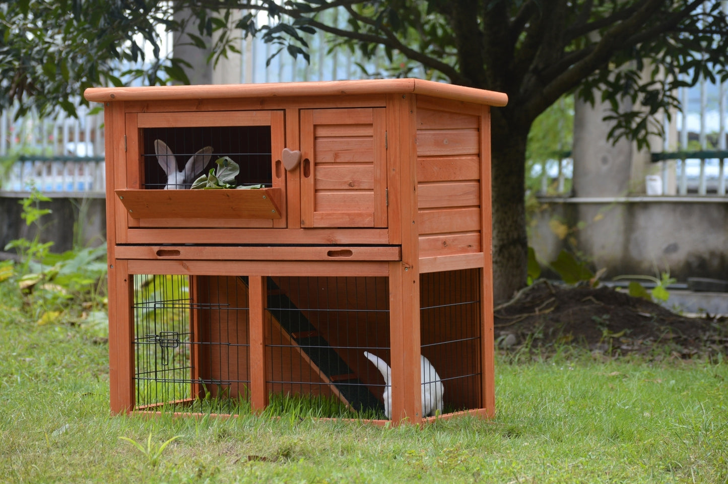 YES4PETS Double Storey Rabbit Hutch Guinea Pig Cage , Ferret cage W Pull Out Tray Pet Care > Coops & Hutches > Small Animal Habitats & Cages YES4PETS
