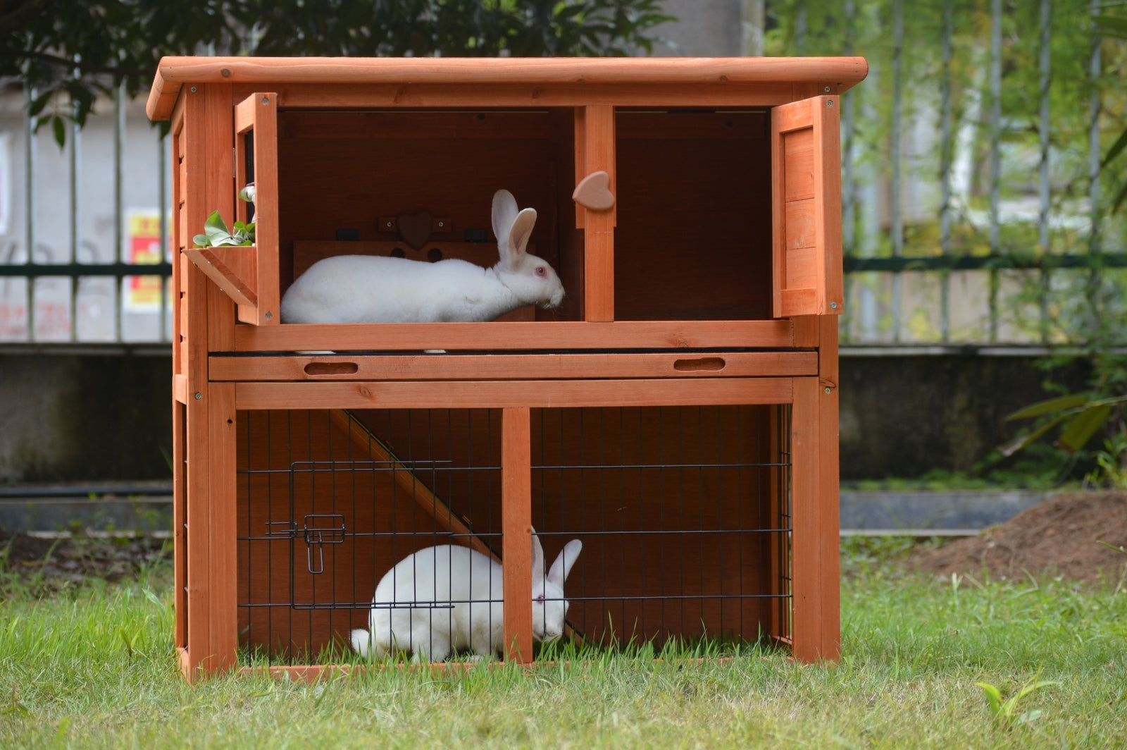 YES4PETS Double Storey Rabbit Hutch Guinea Pig Cage , Ferret cage W Pull Out Tray Pet Care > Coops & Hutches > Small Animal Habitats & Cages YES4PETS