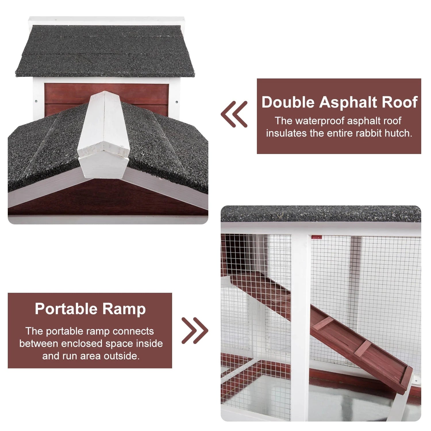 YES4PETS Double Storey Large Rabbit Hutch Guinea Pig Cat Cage , Ferret Cage With Pull Out Tray Pet Care > Coops & Hutches > Small Animal Habitats & Cages YES4PETS
