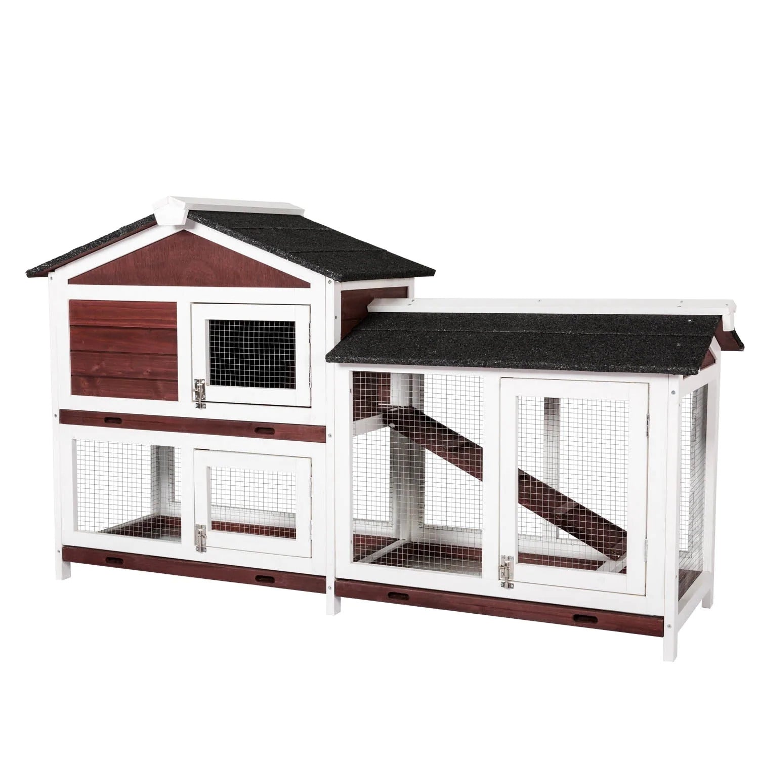 YES4PETS Double Storey Large Rabbit Hutch Guinea Pig Cat Cage , Ferret Cage With Pull Out Tray Pet Care > Coops & Hutches > Small Animal Habitats & Cages YES4PETS