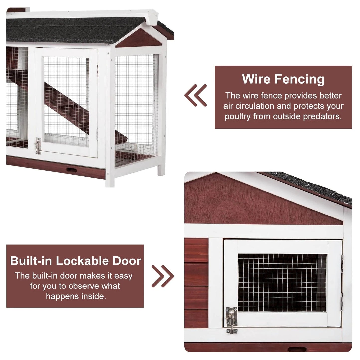 YES4PETS Double Storey Large Rabbit Hutch Guinea Pig Cat Cage , Ferret Cage With Pull Out Tray Pet Care > Coops & Hutches > Small Animal Habitats & Cages YES4PETS