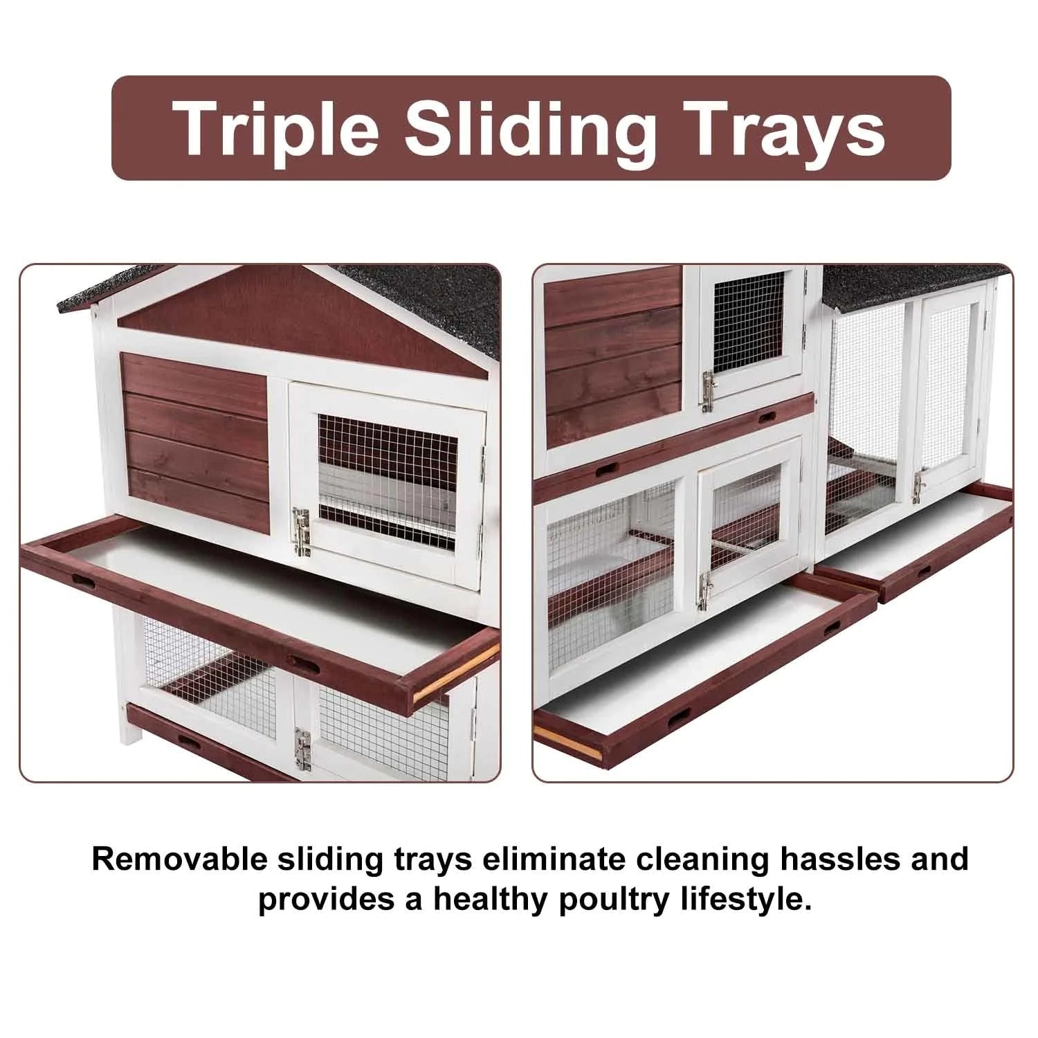 YES4PETS Double Storey Large Rabbit Hutch Guinea Pig Cat Cage , Ferret Cage With Pull Out Tray Pet Care > Coops & Hutches > Small Animal Habitats & Cages YES4PETS