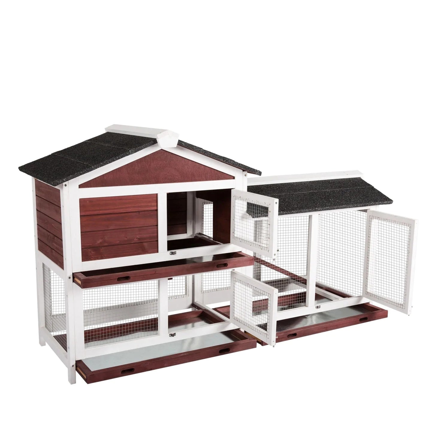 YES4PETS Double Storey Large Rabbit Hutch Guinea Pig Cat Cage , Ferret Cage With Pull Out Tray Pet Care > Coops & Hutches > Small Animal Habitats & Cages YES4PETS