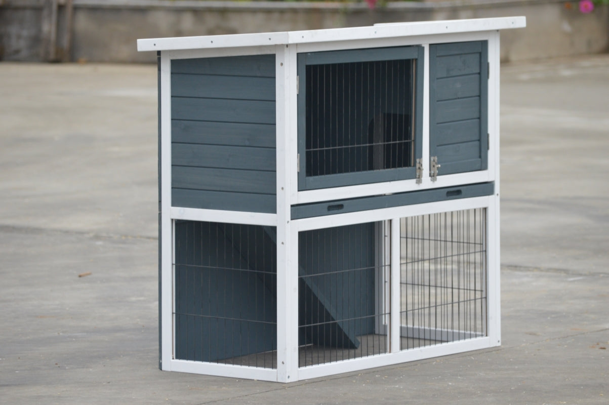 YES4PETS L Double Storey Rabbit Hutch Guinea Pig Cage , Ferret cage W Pull Out Tray Pet Care > Coops & Hutches > Small Animal Habitats & Cages YES4PETS