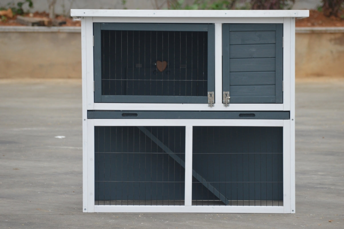 YES4PETS L Double Storey Rabbit Hutch Guinea Pig Cage , Ferret cage W Pull Out Tray Pet Care > Coops & Hutches > Small Animal Habitats & Cages YES4PETS