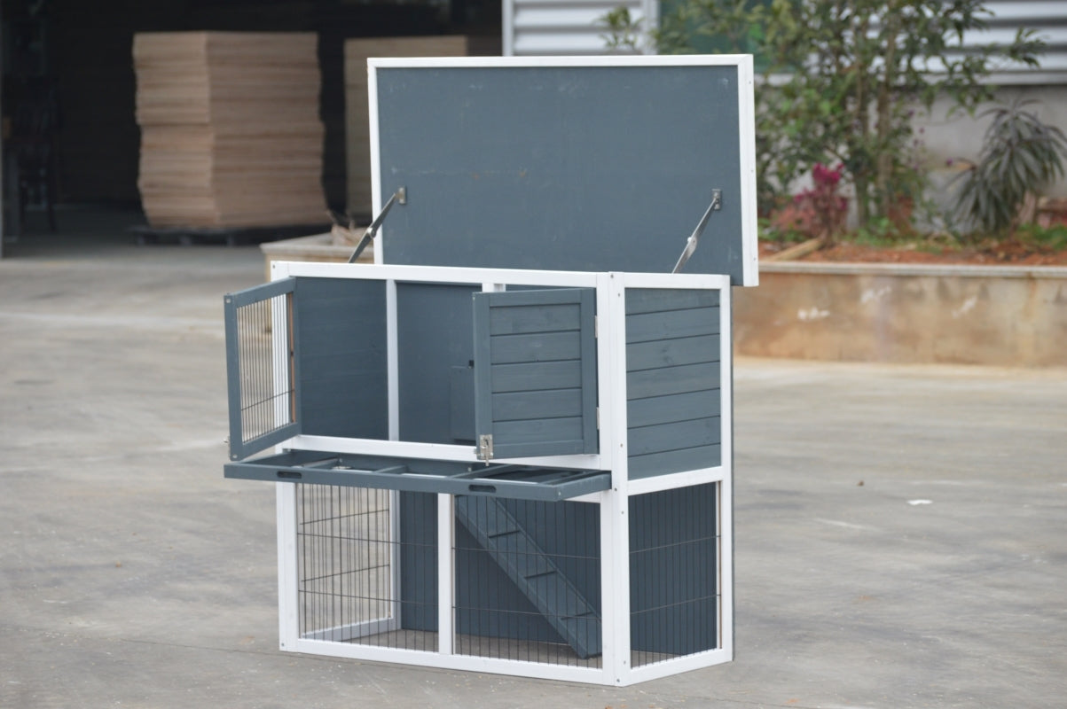 YES4PETS L Double Storey Rabbit Hutch Guinea Pig Cage , Ferret cage W Pull Out Tray Pet Care > Coops & Hutches > Small Animal Habitats & Cages YES4PETS