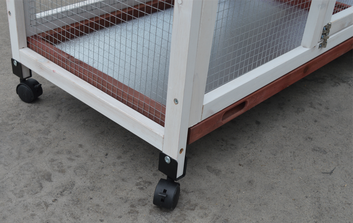 YES4PETS Double Storey Large Rabbit Hutch Guinea Pig Cage , Ferret Cage With Pull Out Tray On Wheels Pet Care > Coops & Hutches > Small Animal Habitats & Cages YES4PETS