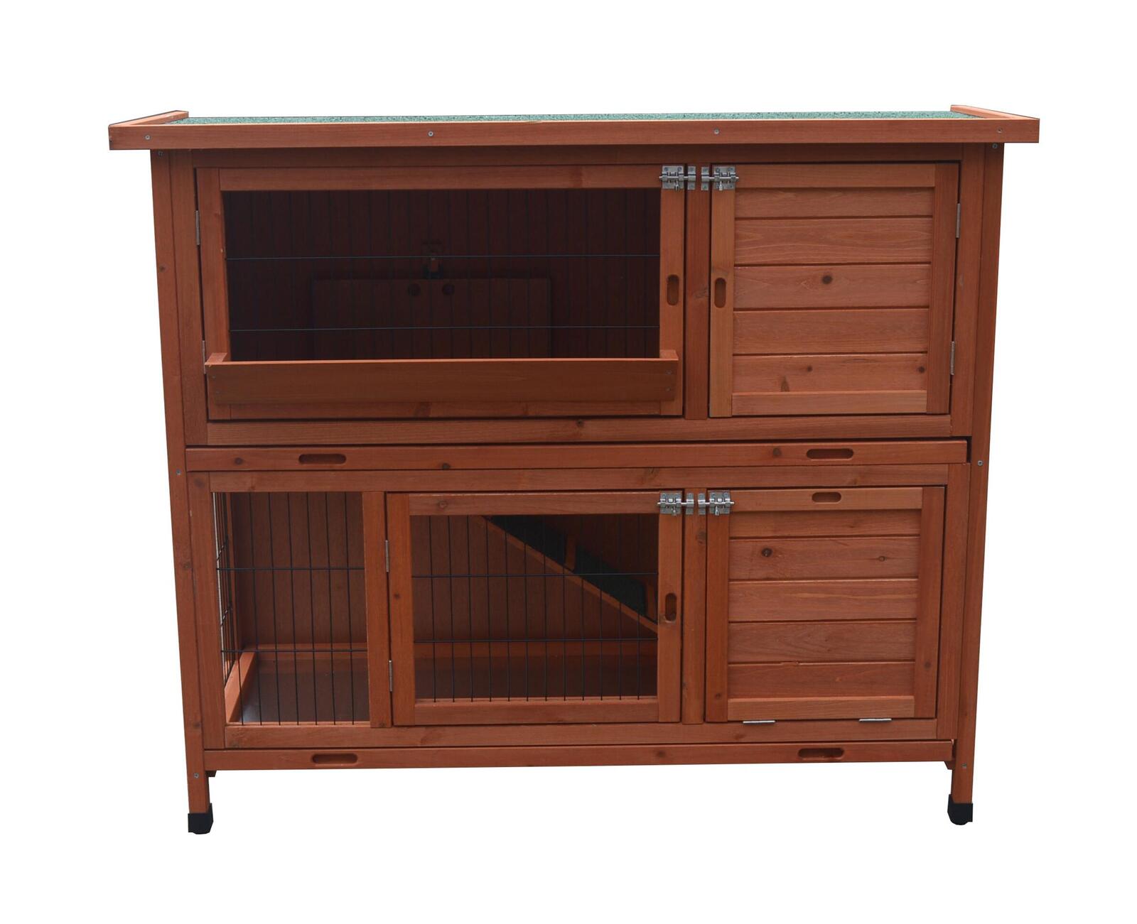 YES4PETS 120cm XL Double Storey Rabbit Hutch Guinea Pig Cage , Ferret cage Cat W Pull Out Tray Pet Care > Coops & Hutches > Small Animal Habitats & Cages YES4PETS