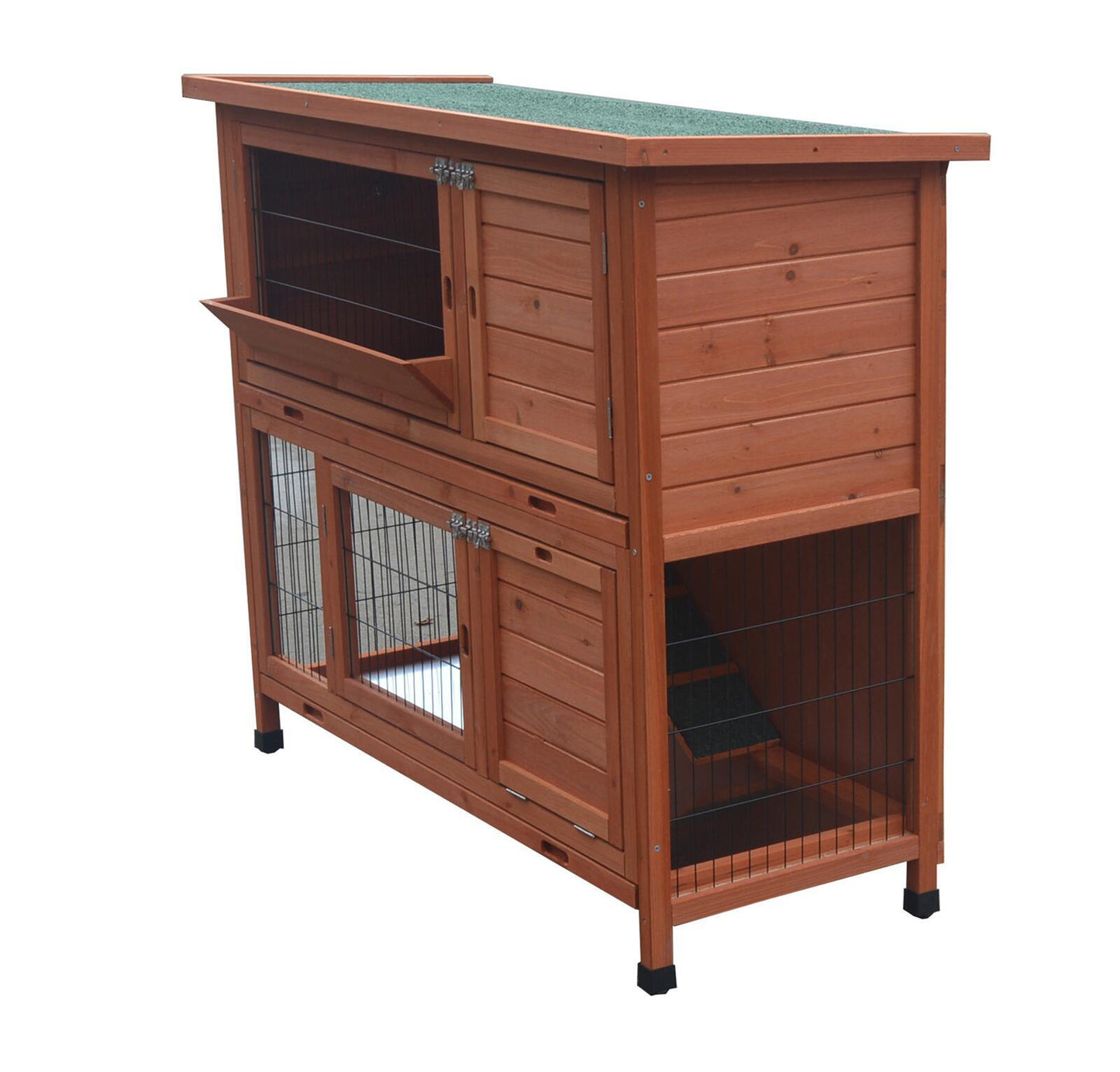 YES4PETS 120cm XL Double Storey Rabbit Hutch Guinea Pig Cage , Ferret cage Cat W Pull Out Tray Pet Care > Coops & Hutches > Small Animal Habitats & Cages YES4PETS