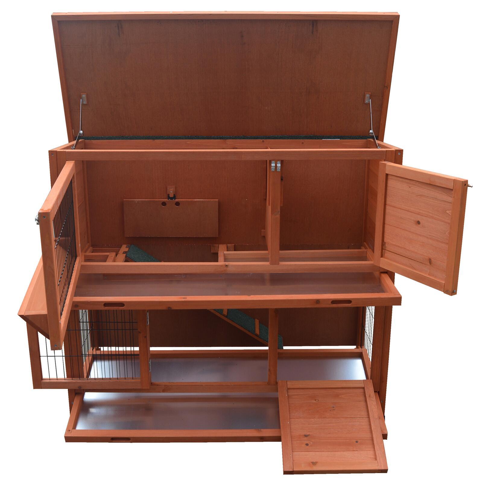 YES4PETS 120cm XL Double Storey Rabbit Hutch Guinea Pig Cage , Ferret cage Cat W Pull Out Tray Pet Care > Coops & Hutches > Small Animal Habitats & Cages YES4PETS