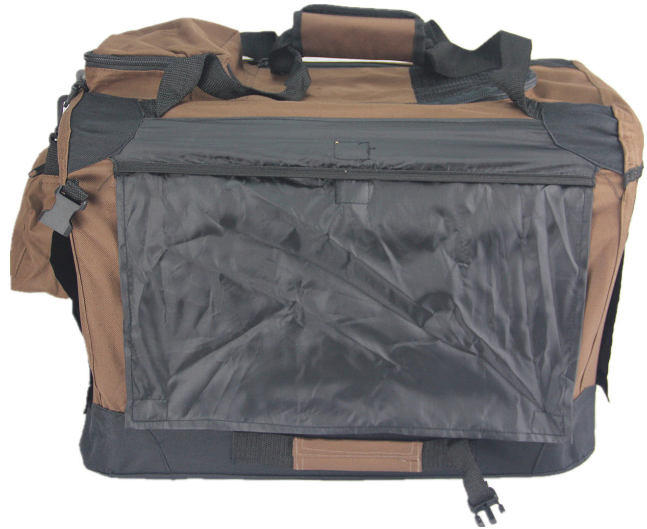 YES4PETS Large Fordable Pet Dog Puppy Soft Crate With Curtain-Brown Pet Care > Dog Supplies > Dog Kennels Woofy and Whiskers
