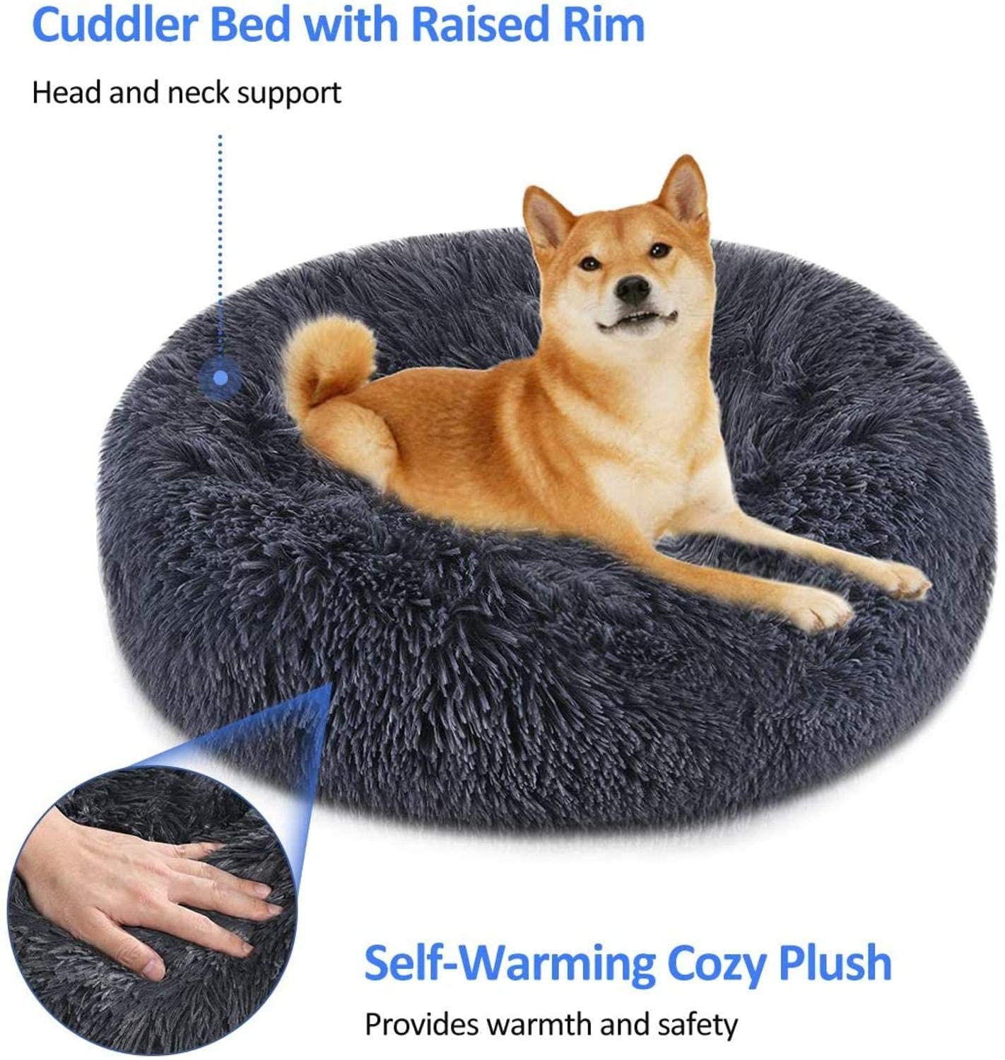 Soft Dog Bed Round Washable Plush Pet Kennel Cat Bed Mat Sofa Small 50cm Pet Care > Dog Supplies > Dog Beds Woofy and Whiskers