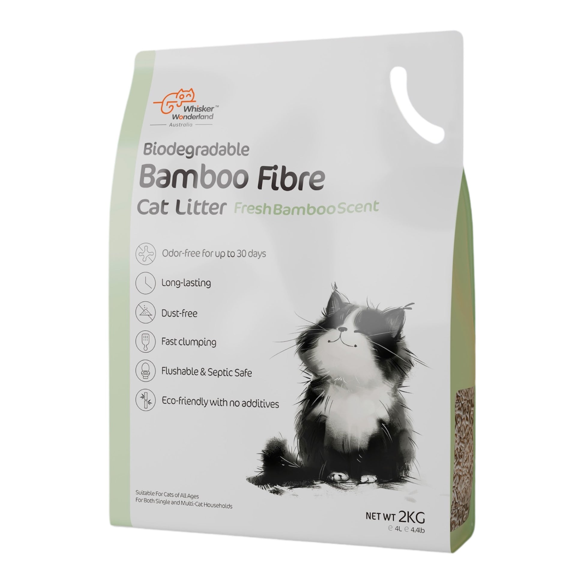 Whisker Wonderland Bulk Biodegradable Bamboo Fibre Cat Litter 2KG - Full Box (Save More!) | Superior Odour Control, Fast Clumping & Flushable | Eco-Friendly Value Pack Pet Care > Cat Supplies > Cat Litter Whiskers wonderland