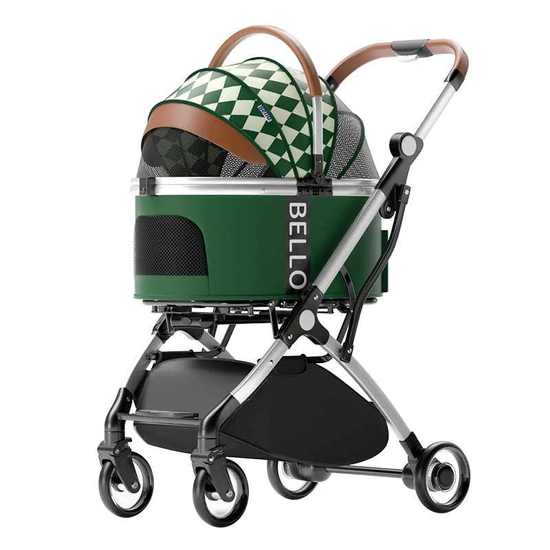 Bello Lux-Green Check Pet Care > Dog Supplies > Dog Carriers & Crates fur king