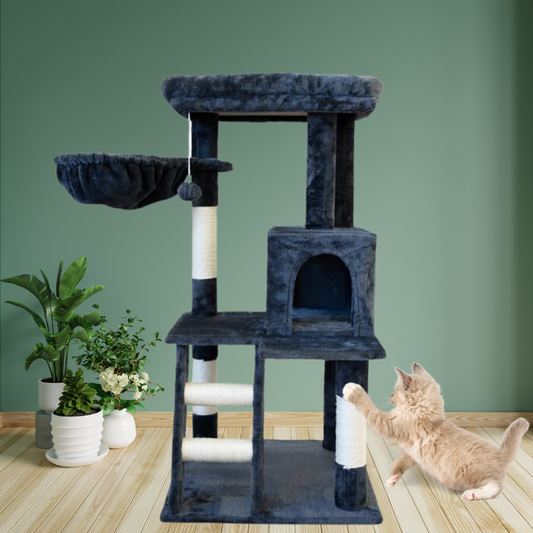 Petwiz 100cm Luna Premium Cat Tree Scratching Post Pet Care > Cat Supplies > Cat Scratching Posts Woofy and Whiskers