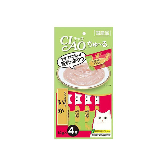 CIAO Churu Puree Cat Wet Treat- Chicken Fillet Squid- 14G X 4 SC-79 X6 Pet Care > Pet Food > Cat Food CIAO