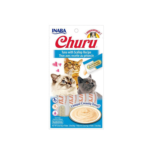 INABA Churu Tuna With Scallop Recipe(14G X 4) 6PK Pet Care > Pet Food > Cat Food Inaba