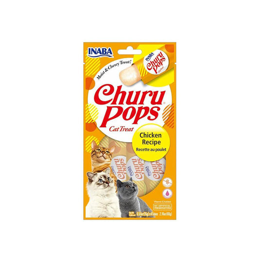 INABA Churu Pops Chicken Recipe (15G X 4) 6PK Pet Care > Pet Food > Cat Food Inaba