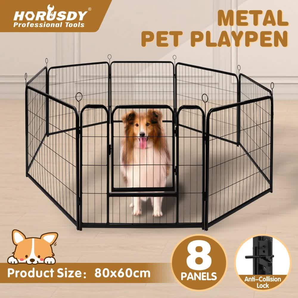 Pet Dog Playpen Puppy Exercise Cage Enclosure Fence Metal Outdoor 8 Panel Pet Care > Dog Supplies > Dog Kennels Woofy and Whiskers