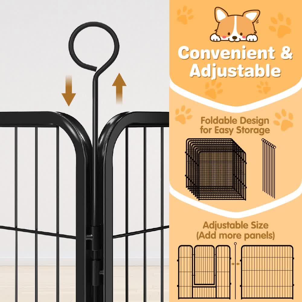 Pet Dog Playpen Puppy Exercise Cage Enclosure Fence Metal Outdoor 8 Panel Pet Care > Dog Supplies > Dog Kennels Woofy and Whiskers