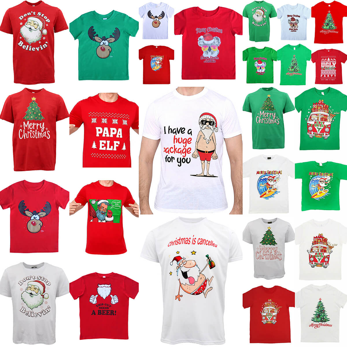 New Funny Adult Xmas Christmas T Shirt Tee Mens Womens 100% Cotton Jolly Ugly, Tree (Green) B, XL Occasions > Christmas > Christmas Clothing Woofy and Whiskers