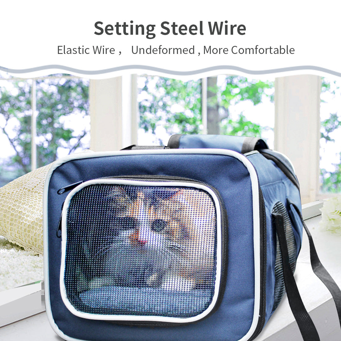Ondoing Portable Pet Carrier Tote Travel Bag Kennel Soft Dog Crate Cage Indoor Outdoor Pet Care > Cat Supplies > Cat Carriers & Crates Woofy and Whiskers