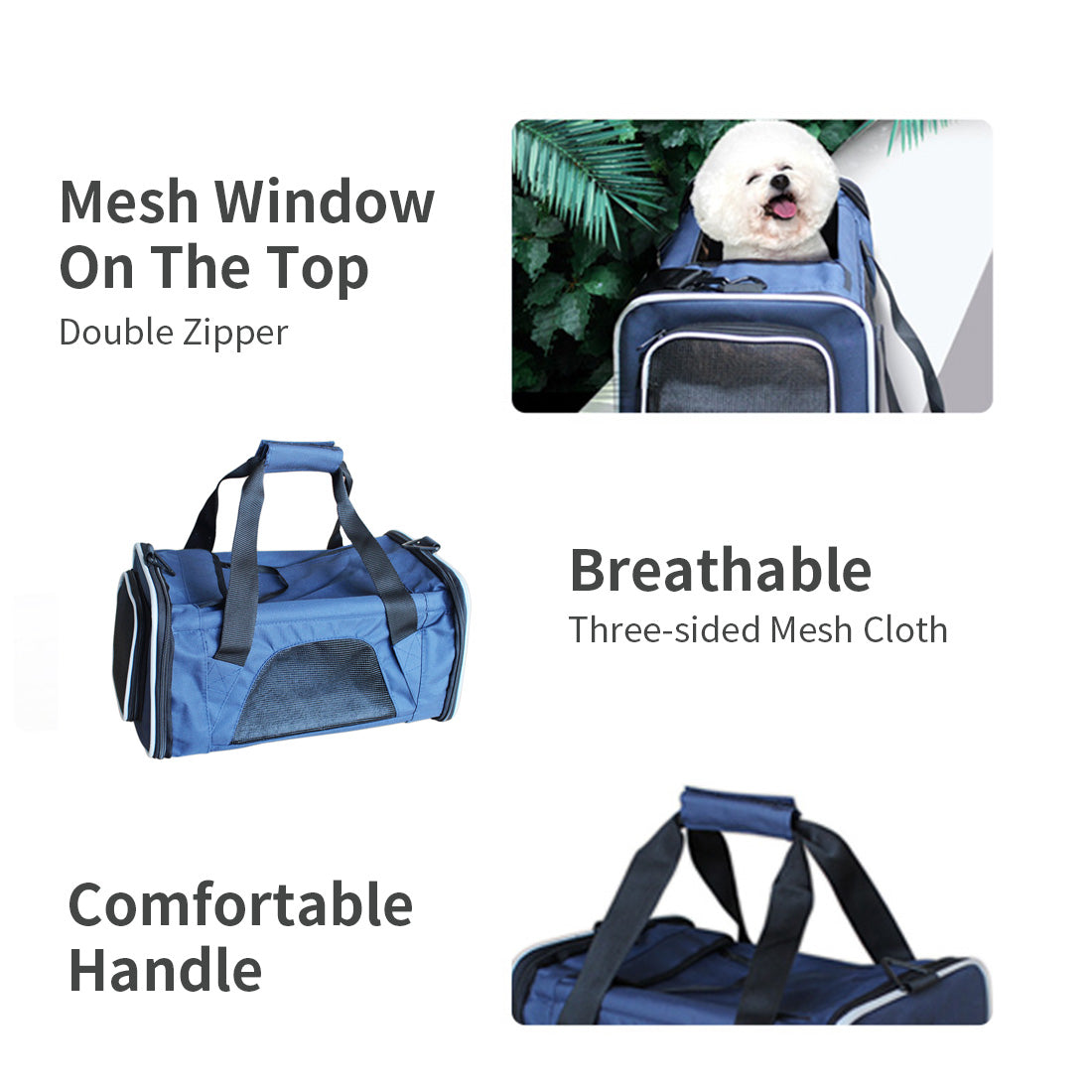 Ondoing Portable Pet Carrier Tote Travel Bag Kennel Soft Dog Crate Cage Indoor Outdoor Pet Care > Cat Supplies > Cat Carriers & Crates Woofy and Whiskers