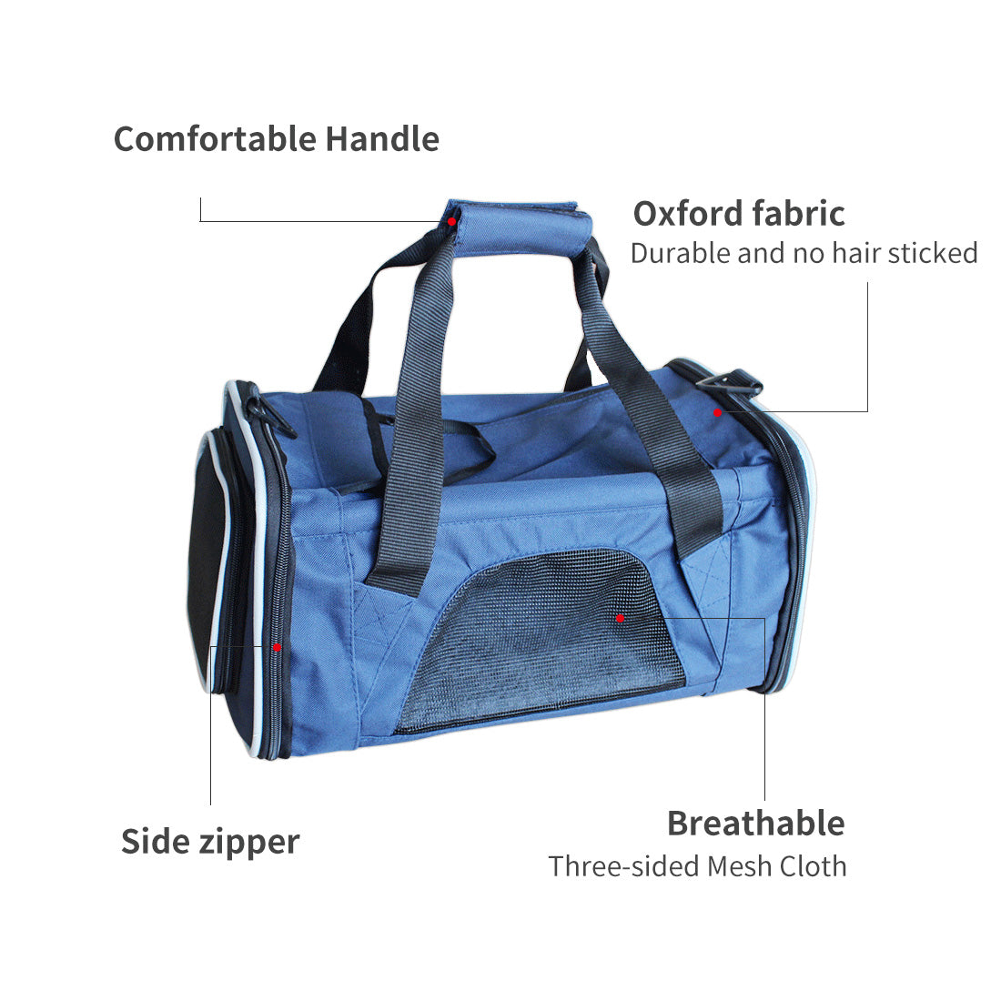 Ondoing Portable Pet Carrier Tote Travel Bag Kennel Soft Dog Crate Cage Indoor Outdoor Pet Care > Cat Supplies > Cat Carriers & Crates Woofy and Whiskers