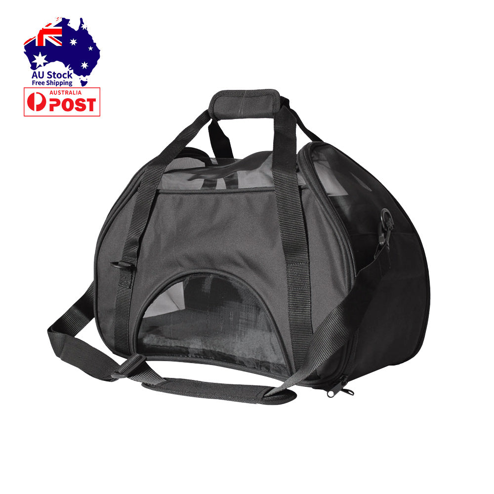 Ondoing Black Portable Pet Carrier Tote Travel Bag Kennel Soft Dog Crate Cage Outdoor Pet Care > Cat Supplies > Cat Carriers & Crates Woofy and Whiskers