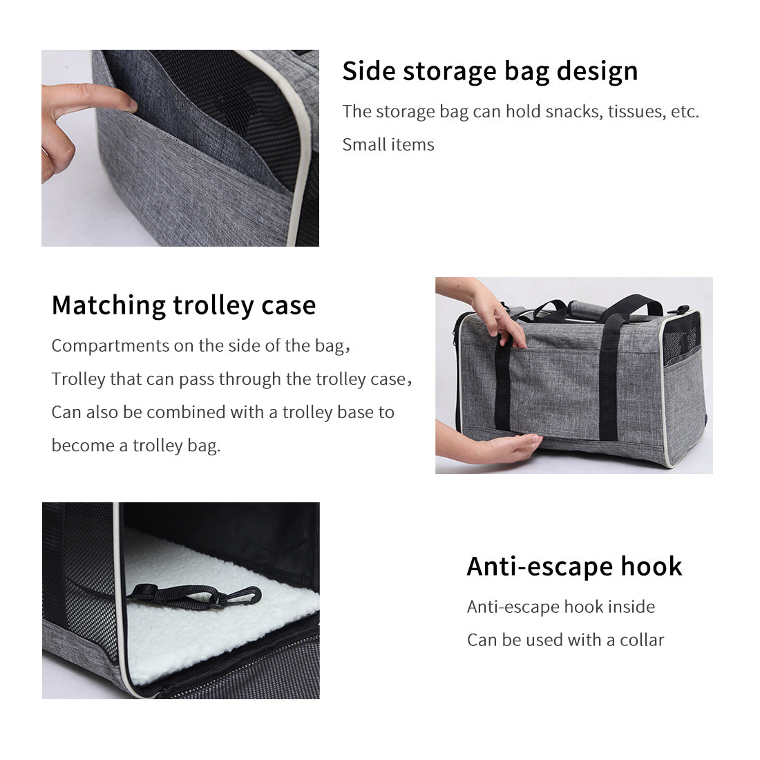 Ondoing Foldable Pet Carrier Bag Cat Dog Soft Crate Cage Kennel Tent Travel Portable Car Pet Care > Cat Supplies > Cat Carriers & Crates Woofy and Whiskers