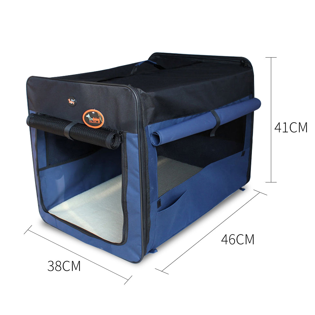 Pet Carrier Bag Soft Dog Crate Cage Kennel Tent House Foldable Portable Car Bed Grey 46x38x41CM Pet Care > Cat Supplies > Cat Carriers & Crates Woofy and Whiskers
