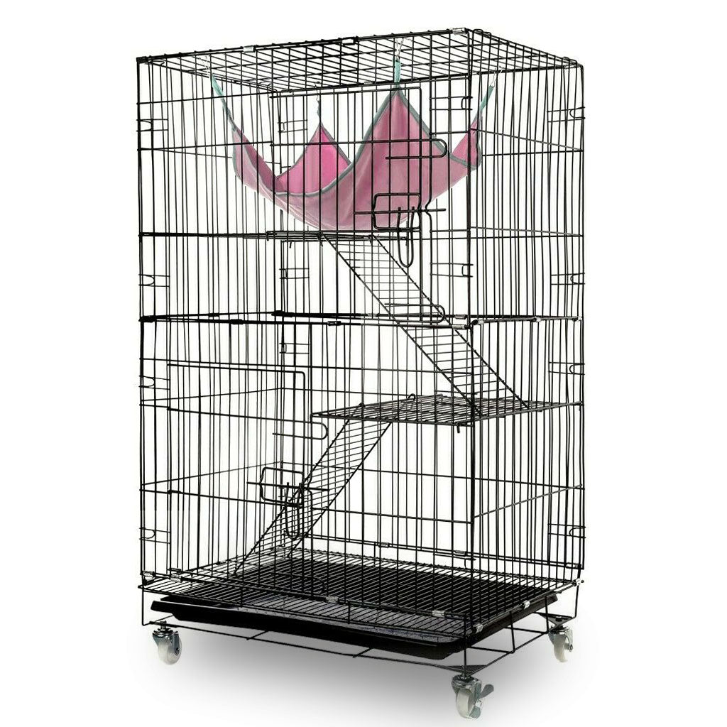 3 Level Rabbit Bird Cage Ferret Parrot Aviary Cat Rat Aviary Budgie Hamster Pet Cages Castor XL Pet Care > Bird > Bird Cages & Stands Woofy and Whiskers