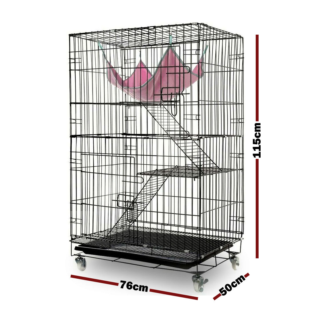 3 Level Rabbit Bird Cage Ferret Parrot Aviary Cat Rat Aviary Budgie Hamster Pet Cages Castor XL Pet Care > Bird > Bird Cages & Stands Woofy and Whiskers