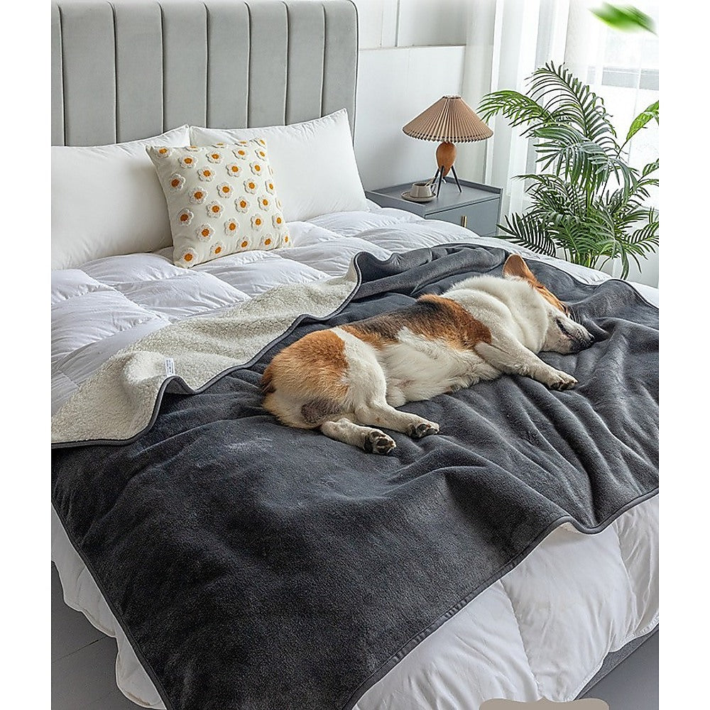 Premium Waterproof Reversible Pet Dog Blanket Bed Protects Couch Bed from Spills Pet Care > Dog Supplies > Dog Beds Generic