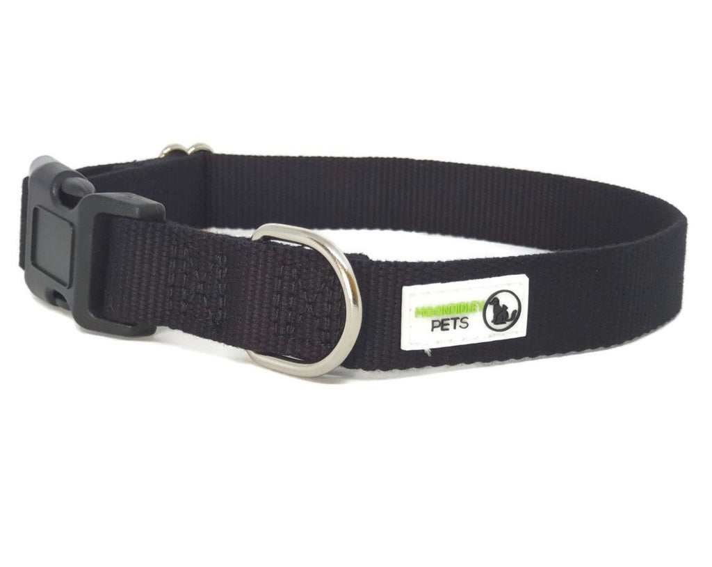 100% Pure Bamboo Fibre Dog Collar Plastic Buckle - Moondidley Pets X-Small Black Fashion > Women's Fashion > Women's Accessories Woofy and Whiskers