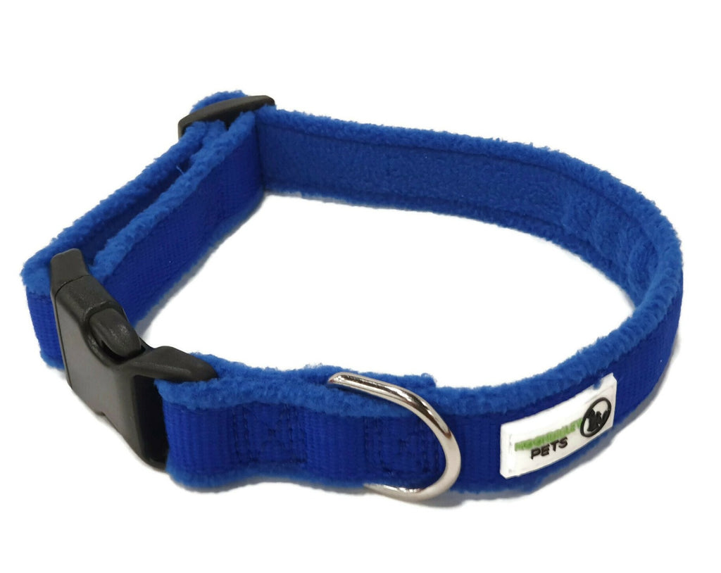 100% Pure Bamboo Fibre w/Fleece Lining Dog Collar Plastic Buckle - Moondidley Pets Small Navy Pet Care > Cleaning & Maintenance > Pet Grooming Supplies Woofy and Whiskers