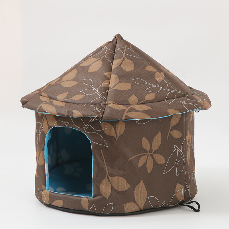 Outdoor Waterproof Cat House - Insulated, Weatherproof, Warm Shelter for Cats, Ideal for Winter Protection, Size: M 40*41cm Pet Care > Cat Supplies > Cat Furniture Woofy and Whiskers
