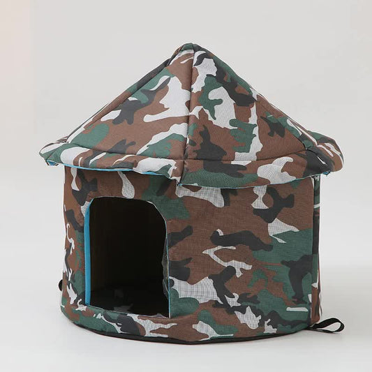Outdoor Waterproof Cat House - Insulated, Weatherproof, Warm Shelter for Cats, Ideal for Winter Protection, Size: L 45*41cm Pet Care > Cat Supplies > Cat Furniture generic