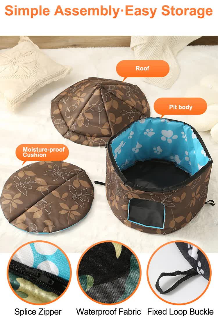 Outdoor Waterproof Cat House - Insulated, Weatherproof, Warm Shelter for Cats, Ideal for Winter Protection,Size: S 35*40cm Pet Care > Cat Supplies > Cat Furniture Woofy and Whiskers
