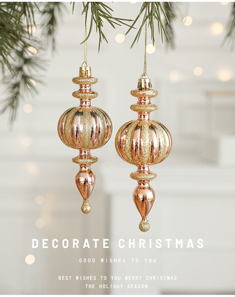 Set of 10 Christmas Ornaments -Gold & Rose Gold Holiday Tree Decorations Occasions > Christmas > Christmas Decorations Woofy and Whiskers