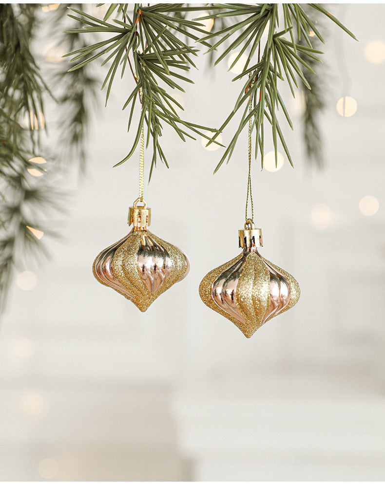Set of 10 Christmas Ornaments -Gold & Rose Gold Holiday Tree Decorations Occasions > Christmas > Christmas Decorations Woofy and Whiskers