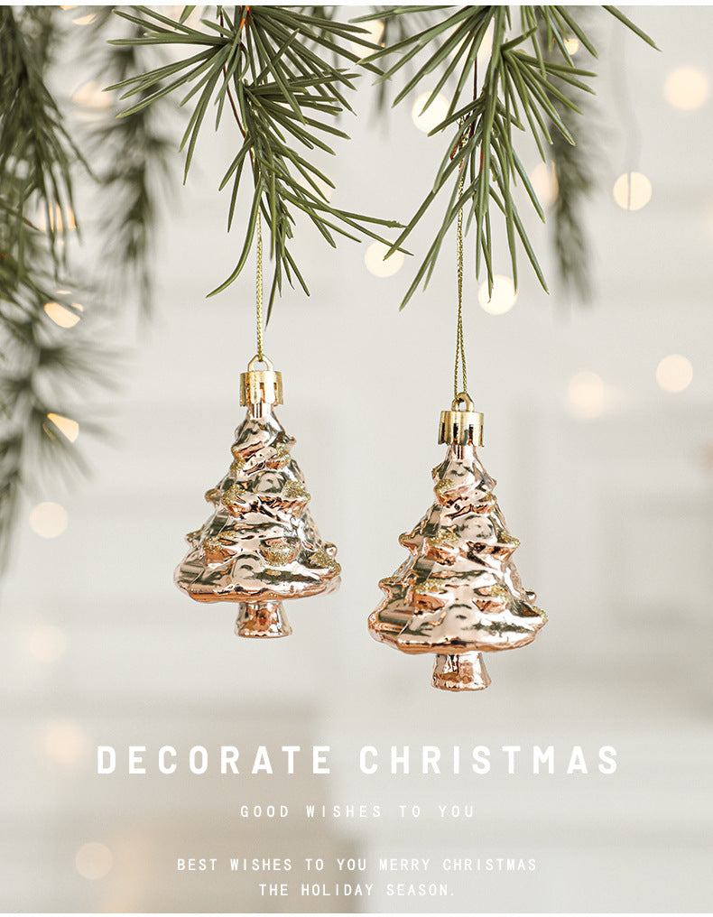 Set of 10 Christmas Ornaments -Gold & Rose Gold Holiday Tree Decorations Occasions > Christmas > Christmas Decorations Woofy and Whiskers