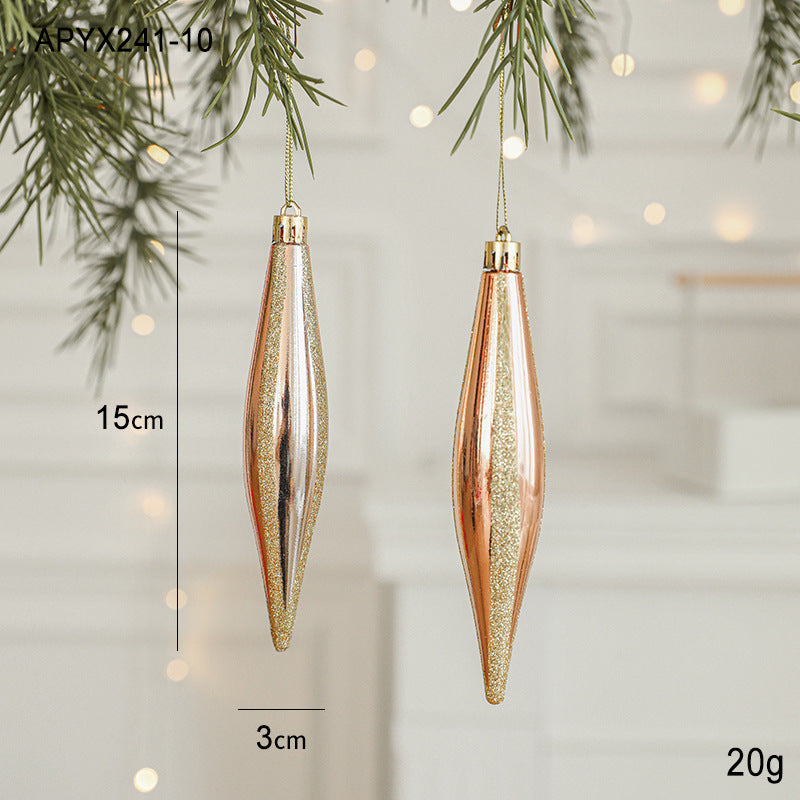 Set of 10 Christmas Ornaments -Gold & Rose Gold Holiday Tree Decorations Occasions > Christmas > Christmas Decorations Woofy and Whiskers