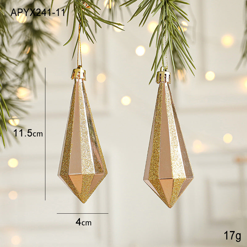 Set of 10 Christmas Ornaments -Gold & Rose Gold Holiday Tree Decorations Occasions > Christmas > Christmas Decorations Woofy and Whiskers