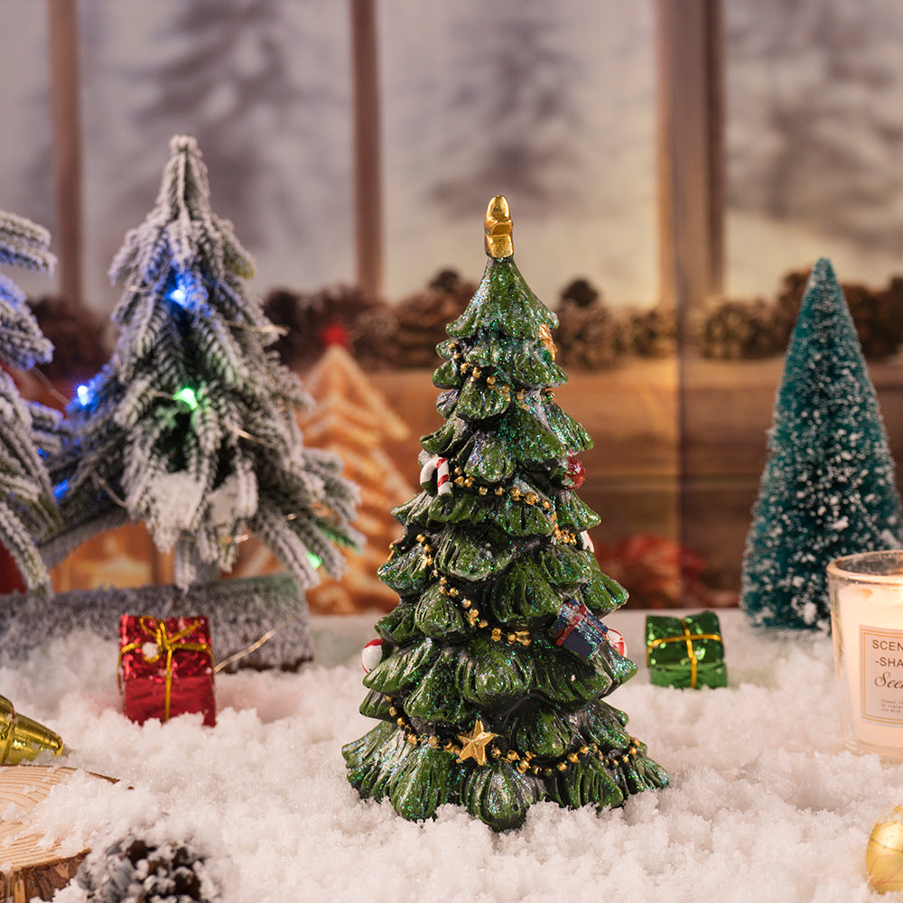 Christmas Tree Figurine - Festive Resin Decoration with Ornaments, 17cm Holiday Decor Occasions > Christmas > Christmas Decorations Woofy and Whiskers