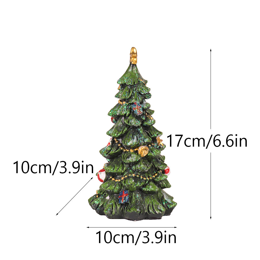 Christmas Tree Figurine - Festive Resin Decoration with Ornaments, 17cm Holiday Decor Occasions > Christmas > Christmas Decorations Woofy and Whiskers