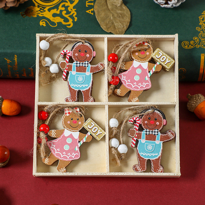 (2 set)Christmas Gingerbread Ornaments Set - Festive Wooden Decorations for Tree, Set of 12 Occasions > Christmas > Christmas Decorations Woofy and Whiskers