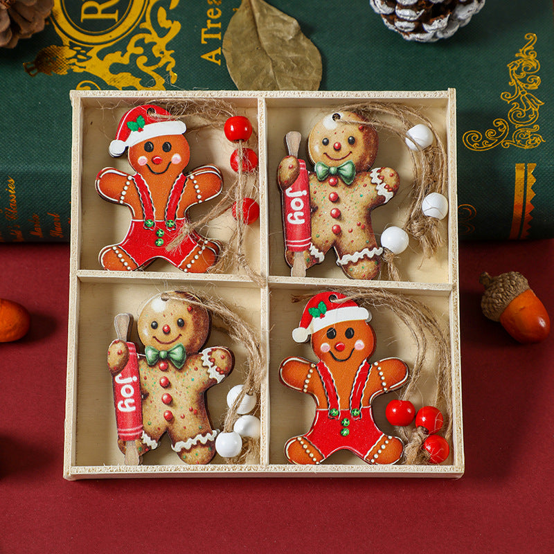 (2 set)Christmas Gingerbread Ornaments Set - Festive Wooden Decorations for Tree, Set of 12 Occasions > Christmas > Christmas Decorations Woofy and Whiskers