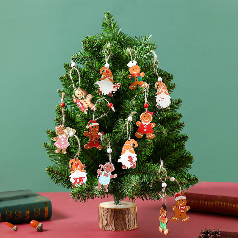 (2 set)Christmas Gingerbread Ornaments Set - Festive Wooden Decorations for Tree, Set of 12 Occasions > Christmas > Christmas Decorations Woofy and Whiskers